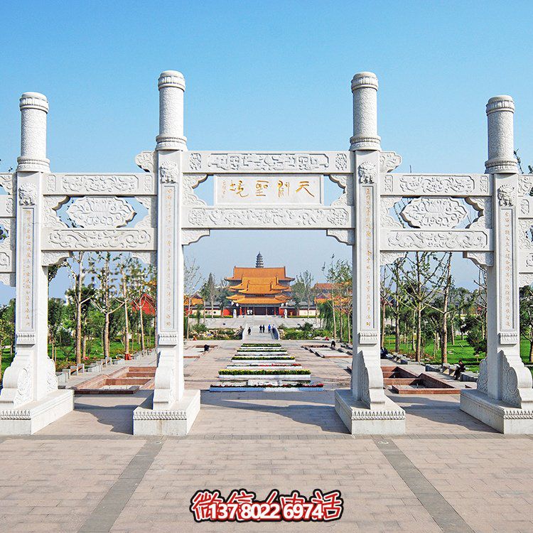 精美大理石石雕多門牌坊雕塑，讓你領(lǐng)略大理景區(qū)的精彩