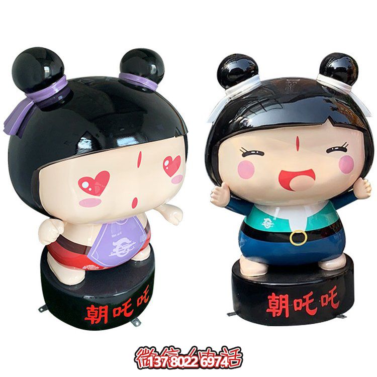 玻璃鋼公仔擺件，精美卡通裝飾品