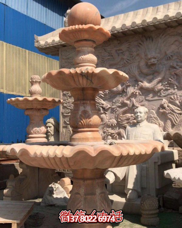 精美雕刻大理石流水?dāng)[件，完美搭配豪華別墅和小區(qū)噴泉