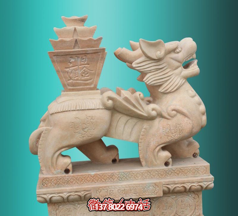 古典雕塑，貴族庭院裝飾大理石石雕貔貅