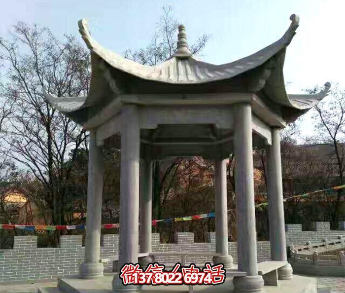 古建風格休息涼亭石雕景區(qū)觀景臺