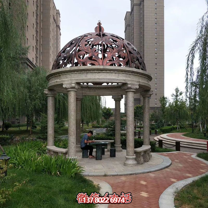 高端歐式鏤空涼亭，打造完美小區(qū)廣場