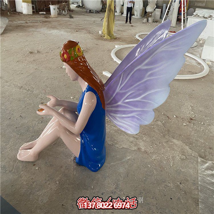 玻璃鋼仙子人物雕塑彩繪，為公共廣場增添美觀