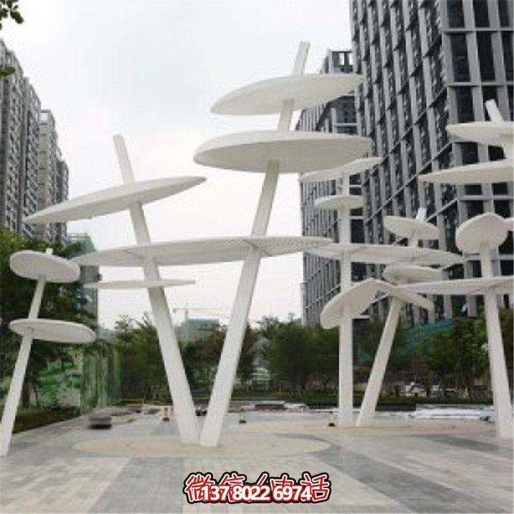 精美不銹鋼雕塑，點綴大型房地產廣場城市園林景觀