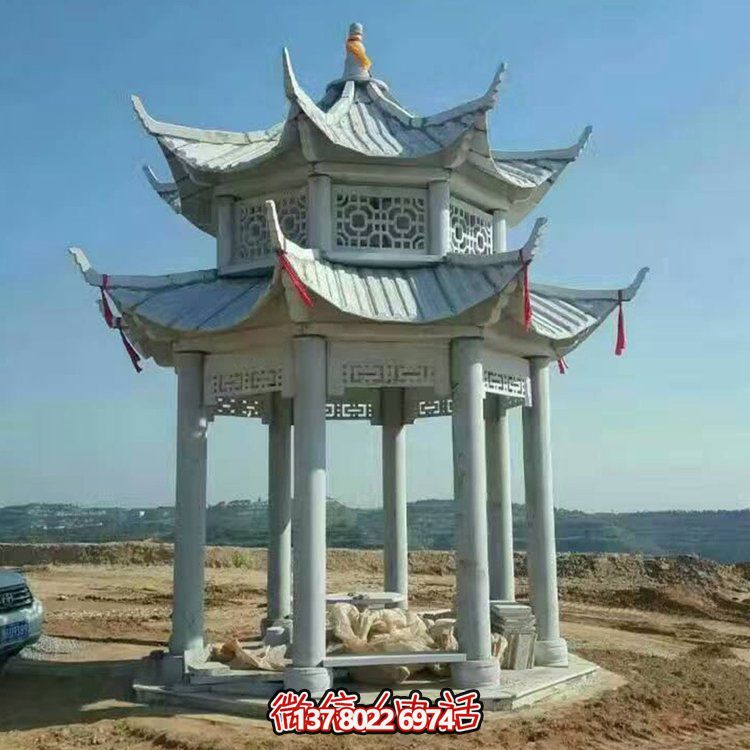 中式雙層涼亭，傳承傳統文化美學