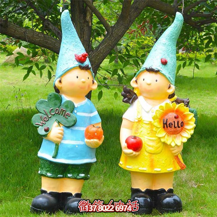 玻璃鋼制娃娃擺件，豐富你的戶外園林裝飾