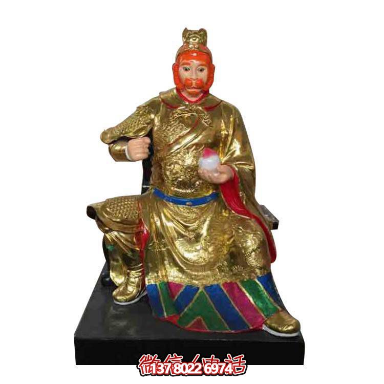 玻璃鋼佛像，金烤漆噴涂