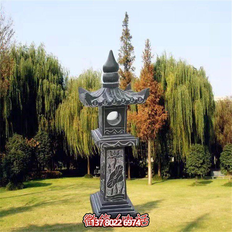 精美青石石雕石燈景觀擺件，裝點你的戶外庭院