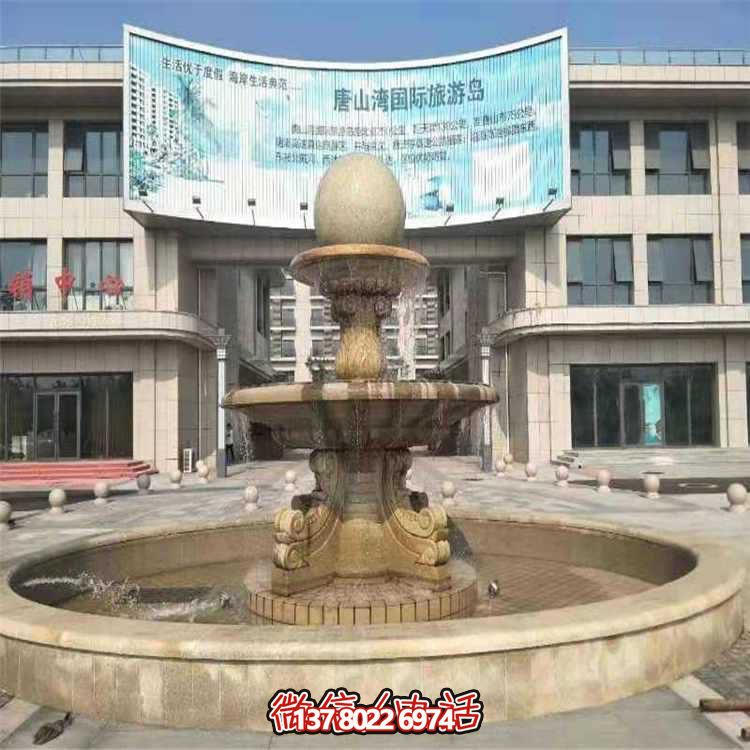 精致石雕噴泉，美化小區(qū)、別墅、大理石環(huán)境