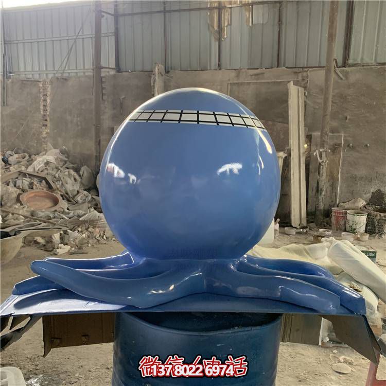 游樂園玻璃鋼卡通海洋動(dòng)物章魚小品雕塑