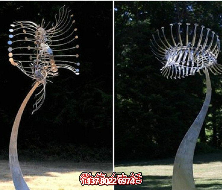公園創(chuàng)意仿真水母不銹鋼抽象花朵雕塑 公園創(chuàng)意仿真水母不銹鋼抽象花朵雕塑