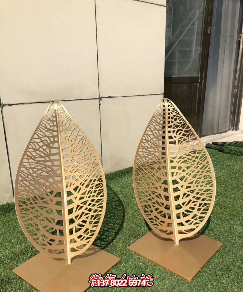 園林景觀不銹鋼鏤空樹葉雕塑 園林景觀不銹鋼鏤空樹葉雕塑