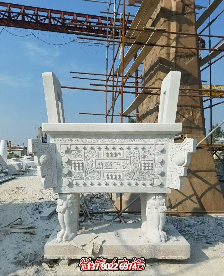 戶(hù)外廣場(chǎng)創(chuàng)意漢白玉石雕鼎雕塑 戶(hù)外廣場(chǎng)創(chuàng)意漢白玉石雕鼎雕塑