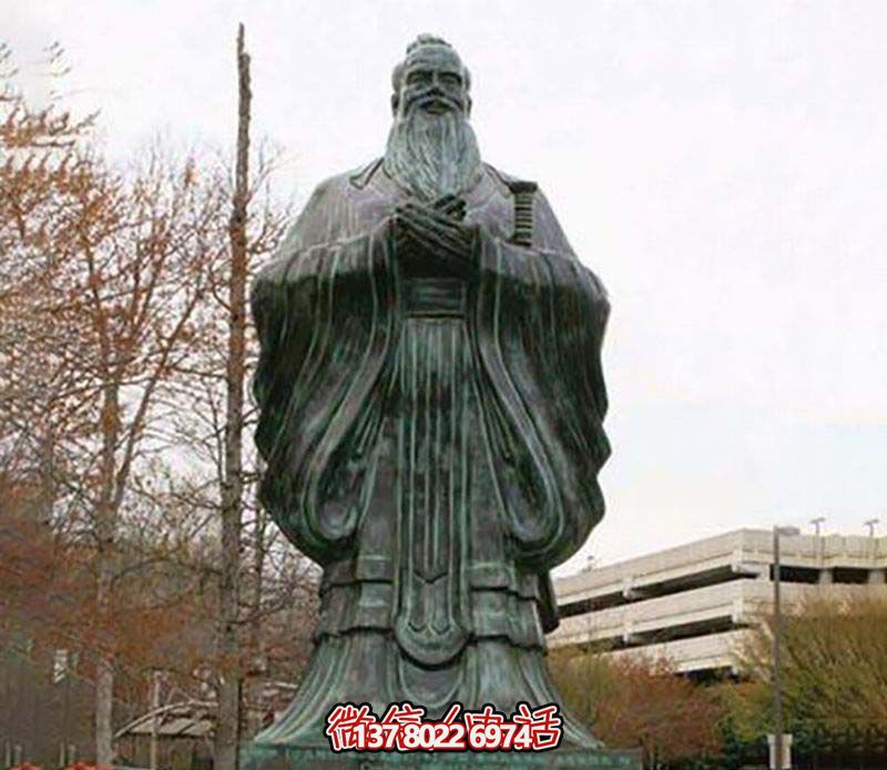 園林大型戶外道家代表人物老子做舊青銅雕 園林大型戶外道家代表人物老子做舊青銅雕