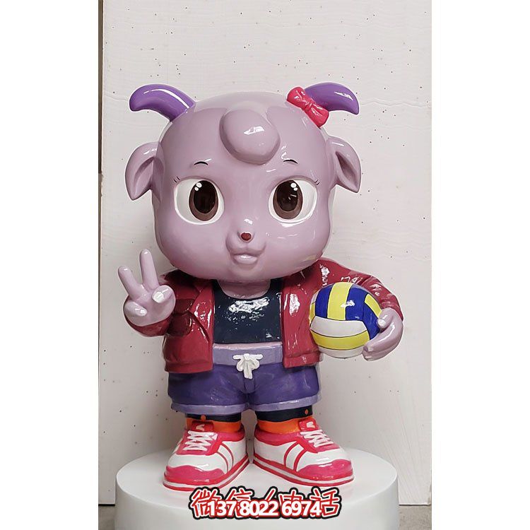 城市雕塑戶外室內創(chuàng)意玻璃鋼卡通公仔雕塑