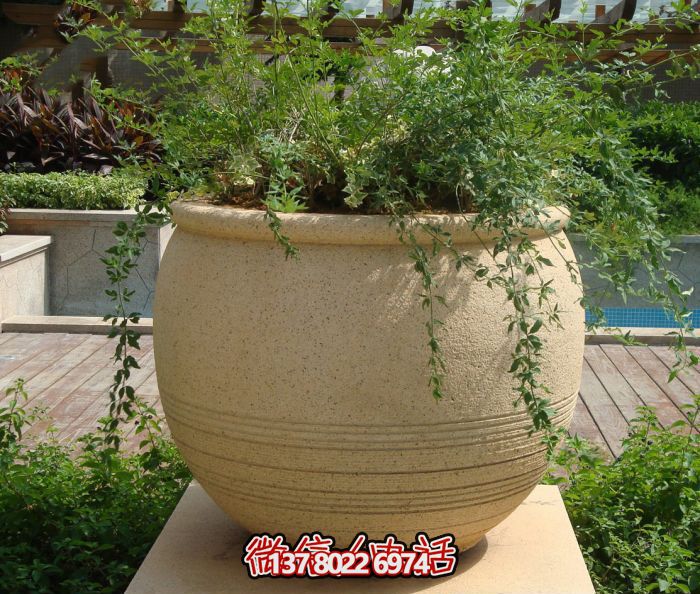 小區景觀大理石石雕花盆雕塑 小區景觀大理石石雕花盆雕塑