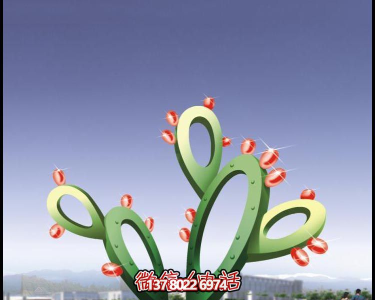景區廣場景觀不銹鋼仙人掌雕塑 景區廣場景觀不銹鋼仙人掌雕塑