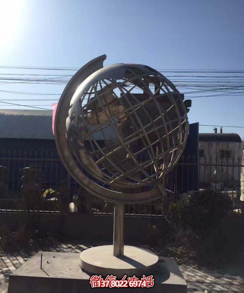 街邊酒店創(chuàng)意大型圓球地球儀雕塑 街邊酒店創(chuàng)意大型圓球地球儀雕塑