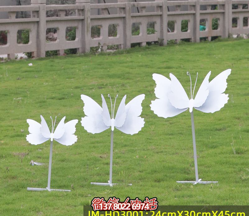 三只不銹鋼庭院蝴蝶雕塑 三只不銹鋼庭院蝴蝶雕塑