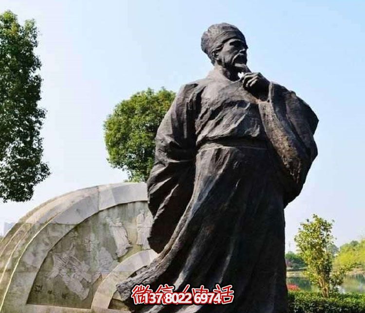 學(xué)校廣場(chǎng)北宋思想家王安石青石雕塑 學(xué)校廣場(chǎng)北宋思想家王安石青石雕塑